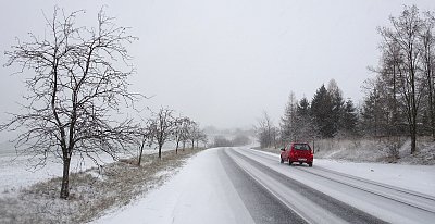 Červené auto