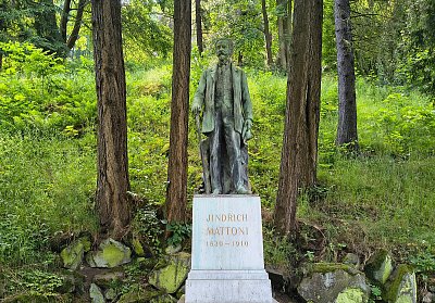 V Kyselce u pramene - Jindřich Mattoni