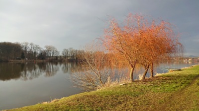 Předjaří u řeky